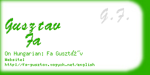 gusztav fa business card